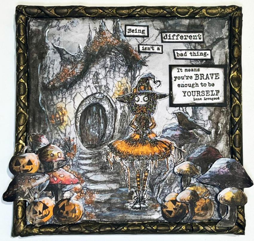 IndigoBlu - Gummistempel Set "Witch Called Wanda" A6 Rubber Stamp