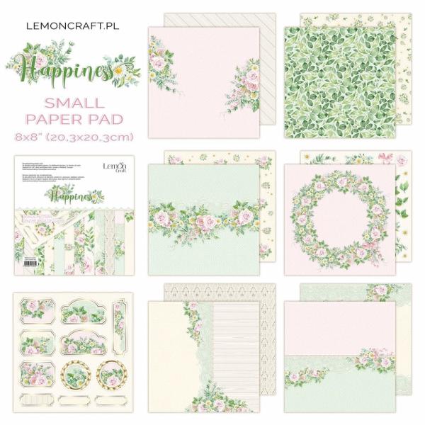 LemonCraft - Designpapier "Happiness" Paper Pad 8x8 Inch - 12 Bogen