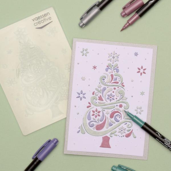 Vaessen Creative - Prägefolder "Weihnachtsbaum" Embossingfolder