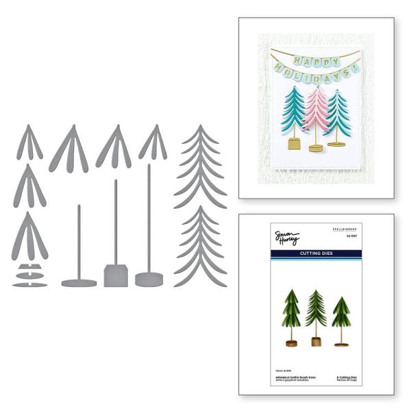 Spellbinders - Stanzschablone "Whimsical Bottle Brush Trees" Dies