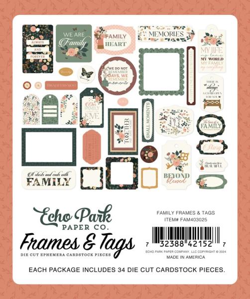 Echo Park - Stanzteile & Anhänger "Family" Frames & Tags 