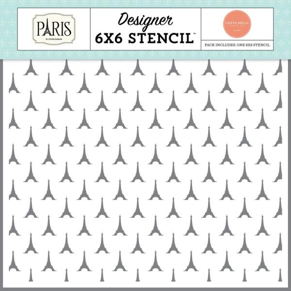 Carta Bella - Schablone 6x6 Inch "Eiffel Tower" Stencil