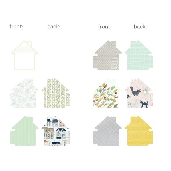 Piatek P13 - Light Chipboard Album Base w/Papers 6x8 Inch "Small House"