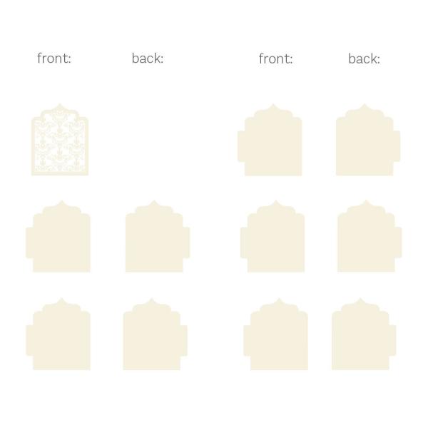 Piatek P13 - Light Chipboard Album Base w/Papers 8x8 Inch "Vintage Window Shutter"