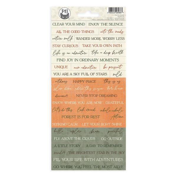Piatek P13 - Aufkleber "Into the Woods" Chipboard Sticker 01