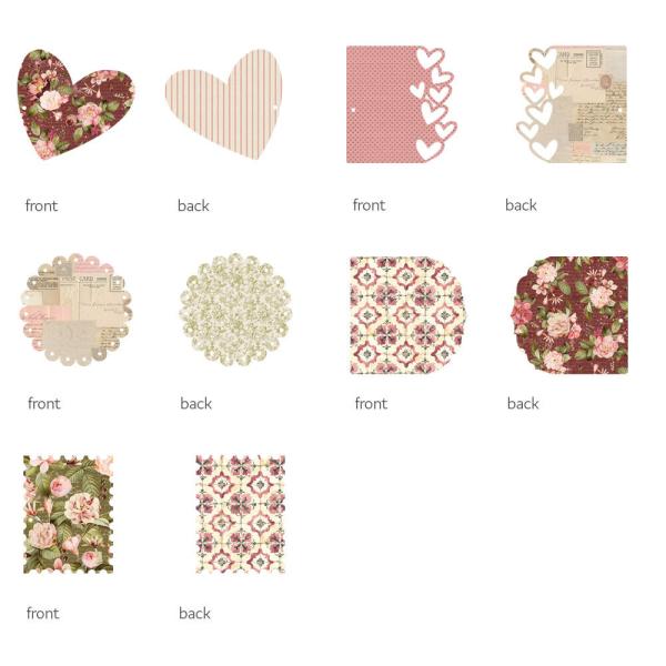 Piatek P13 - Light Chipboard Album Base w/Papers 6x6 Inch "Love Stories"