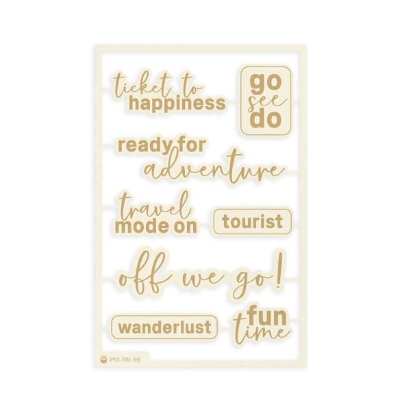 Piatek P13 - Stanzteile "Travel Journal" Chipboard Embellishments 