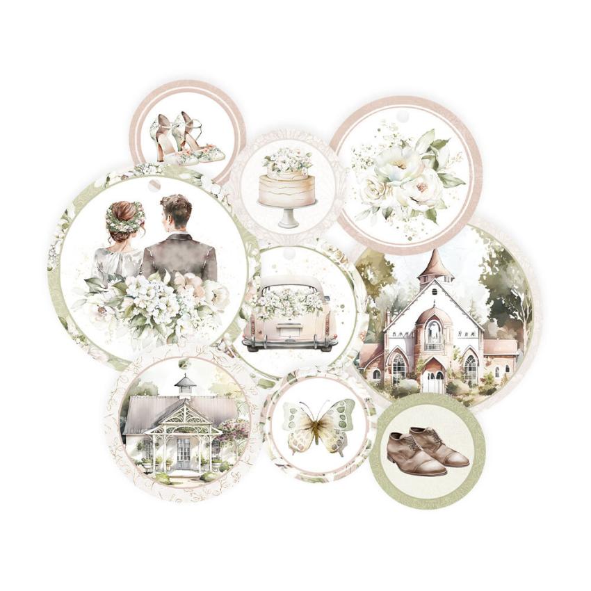 Piatek P13 - Stanzteile "Love and Lace" Decorative Tags 01