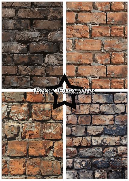 Paper Favourites - Designpapier "Brick Wall" Paper Pack A5 - 24 Bogen