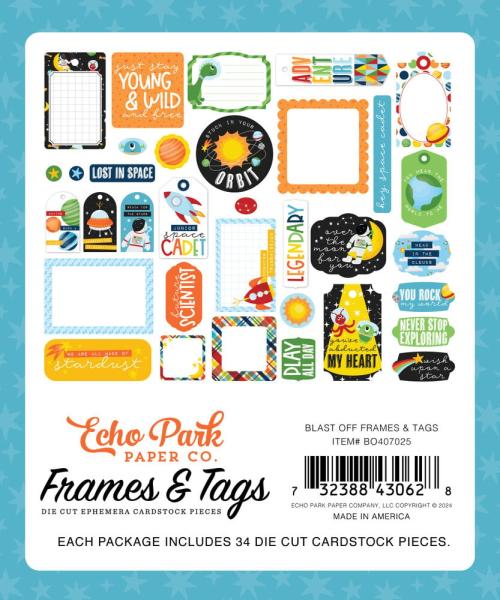 Echo Park - Stanzteile & Anhänger "Blast Off" Frames & Tags 