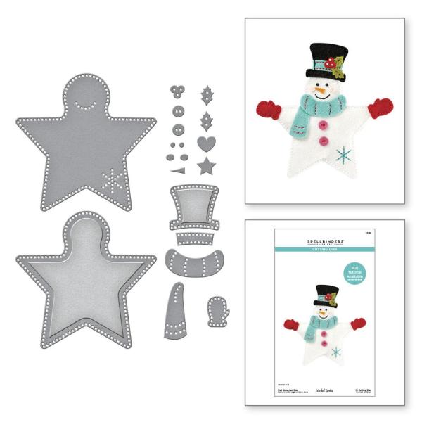 Spellbinders - Stanzschablone "Felt Snowman Star" Dies