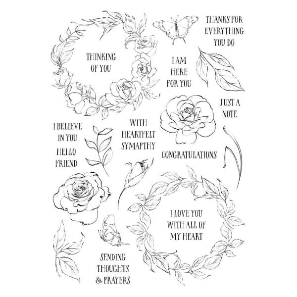 Spellbinders - Stempelset & Stanzschablone "Everyday Wreaths" Clear Stamps & Dies by Simon Hurley