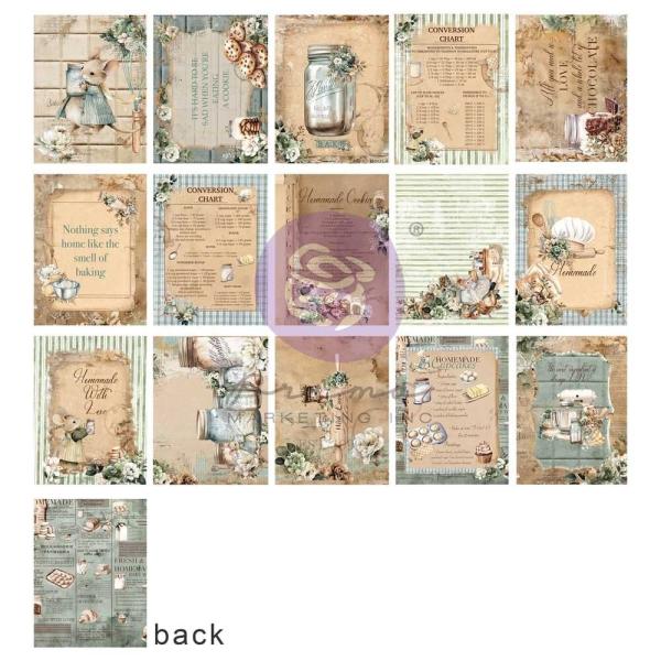 Prima Marketing - Designpapier "The Home Baker" Paper Pack - Journaling Cards 3x4 Inch - 45 Bogen