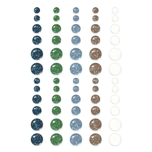 Simple Stories - Enamel Dots "Simple Vintage Fresh Snow" 60 Stück 