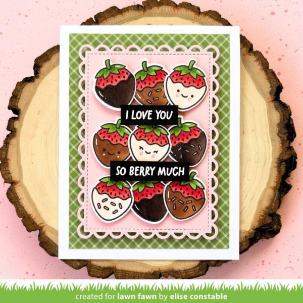 Lawn Fawn - Stempelset "Sweet Strawberry" Clear Stamps