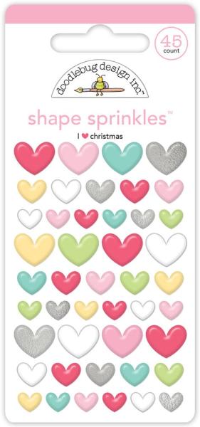 Doodlebug Design - Epoxy Sticker "Tinsel Time I Love Christmas" Shape Sprinkles