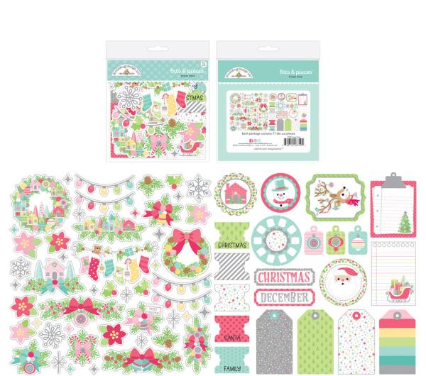Doodlebug Design - Stanzteile "Tinsel Time" Bits & Pieces