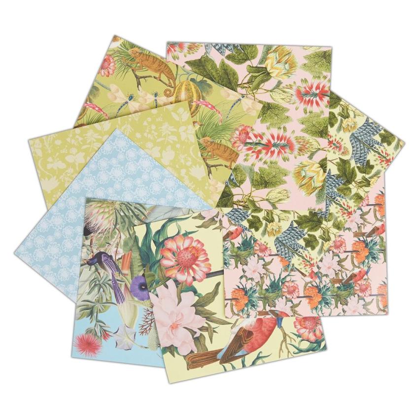 Papermania - Designpapier "Tropical" Paper Pack 6x6 Inch - 32 Bogen