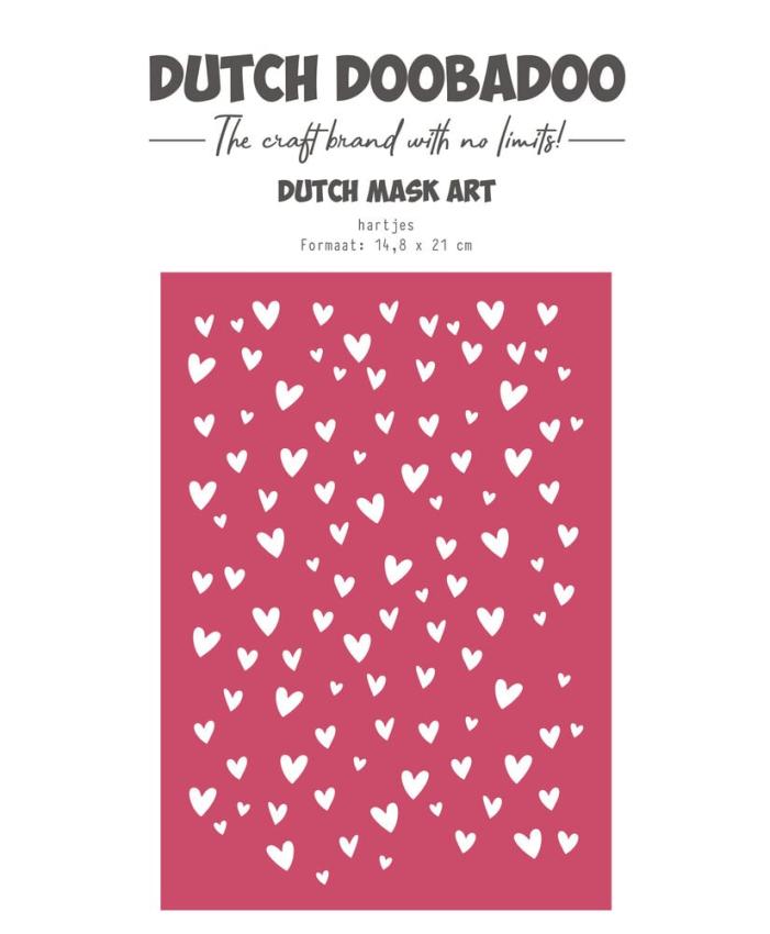 Dutch Doobadoo - Schablone A5 "Hartjes" Stencil - Dutch Mask Art