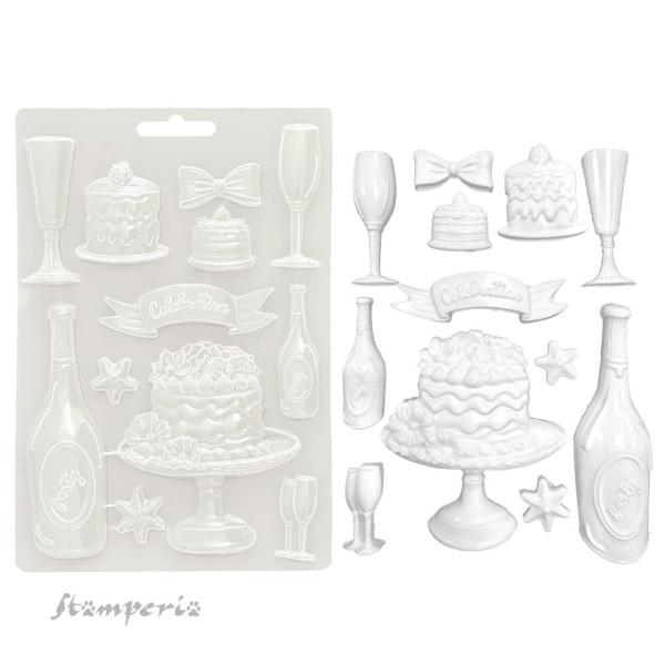 Stamperia - Gießform A5 "Flut And Cakes" Soft Mould 