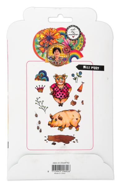 Art By Marlene - Stempelset "Miss Piggy" Cling Stamp