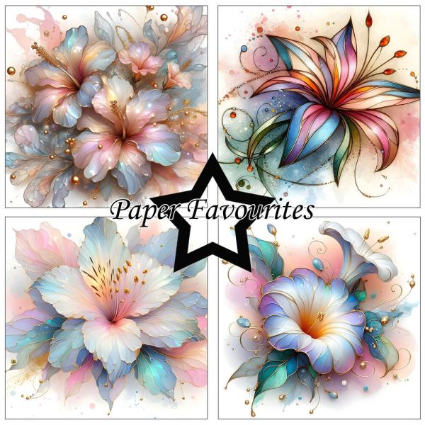 Paper Favourites - Designpapier "Abstract Flowers" Paper Pack 6x6 Inch - 24 Bogen