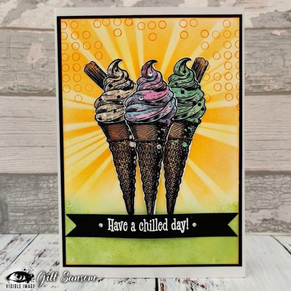 Visible Image - Stempelset A6 "Better With Ice Cream" Clear Stamps