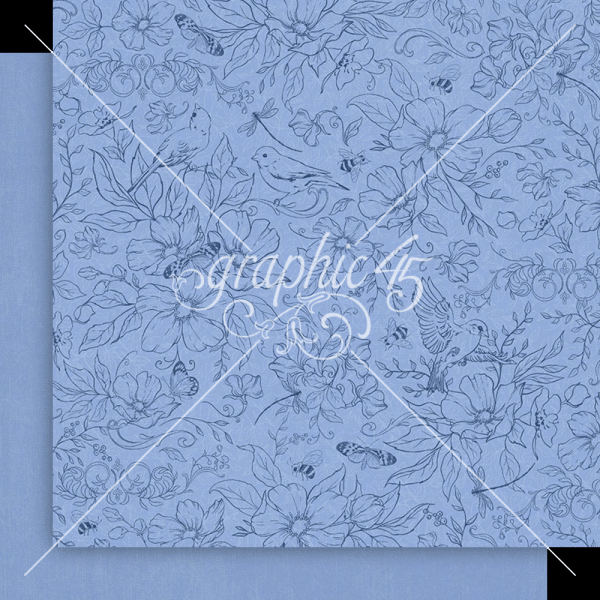 Graphic 45 - Designpapier "Spring is in the Air" Patterns & Solid Pad 12x12 Inch - 16 Bogen