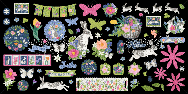 Graphic 45 - Stanzteile "Spring is in the Air" Ephemera