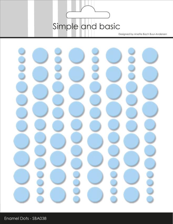 Simple and Basic - Adhesive Enamel Dots "Medium Blue"
