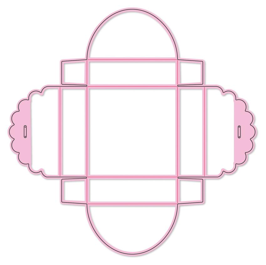Nellie Snellen - Stanzschablone "Flache Schachtel" Multi Frame Dies
