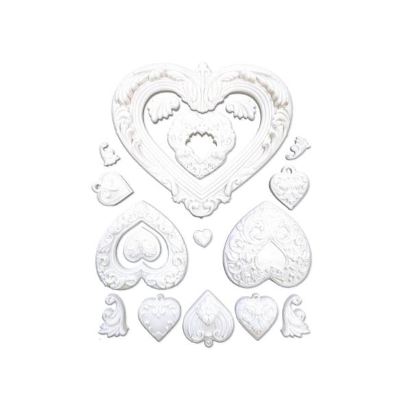 Stamperia - Gießform A5 "Hearts" Soft Mould 