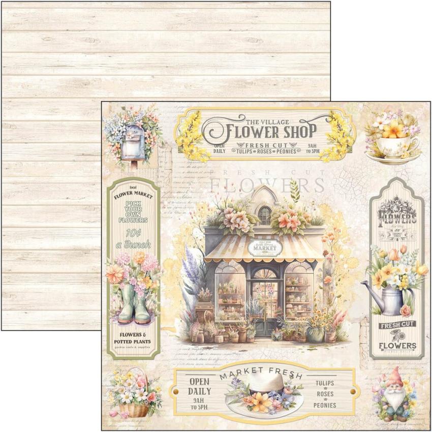 Ciao Bella - Designpapier "Flower Shop" Paper Pack 8x8 Inch - 12 Bogen