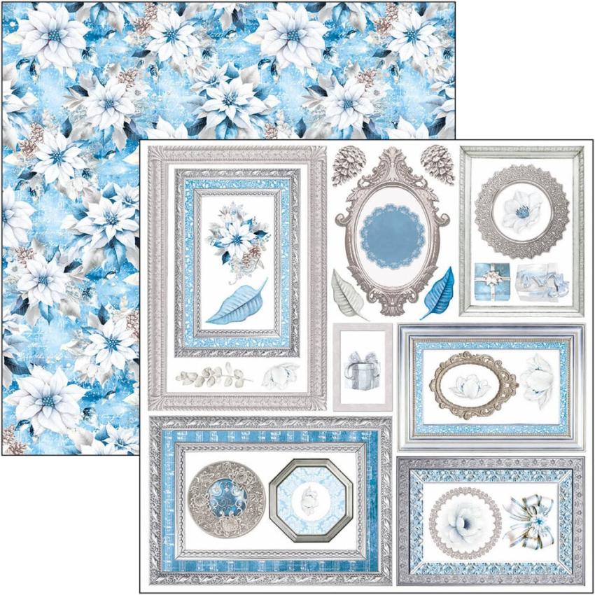 Ciao Bella - Stanzteile "Elegance of Blue" Fussy Cut Pad - 24 Bogen