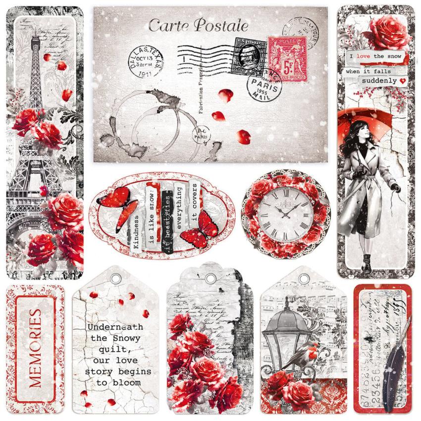 Ciao Bella - Pergamentpapier "Paris Je t'aime" Vellum 6x6 Inch - 6 Bogen