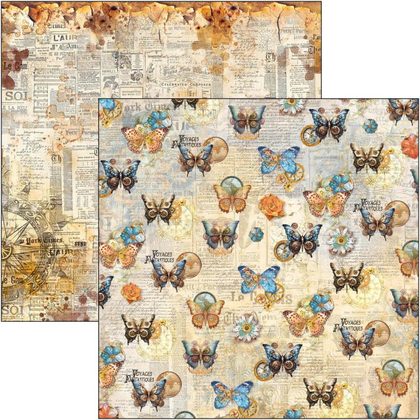 Ciao Bella - Designpapier "Esprit de Voyage" Paper Pack 12x12 Inch - 12 Bogen