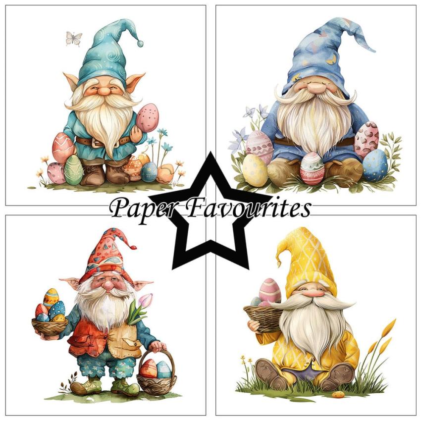Paper Favourites - Designpapier "Easter Gnomes" Paper Pack 6x6 Inch - 24 Bogen