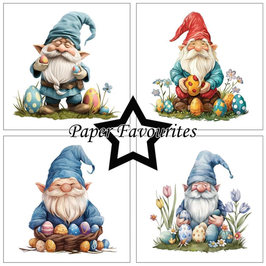 Paper Favourites - Designpapier "Easter Gnomes" Paper Pack 6x6 Inch - 24 Bogen