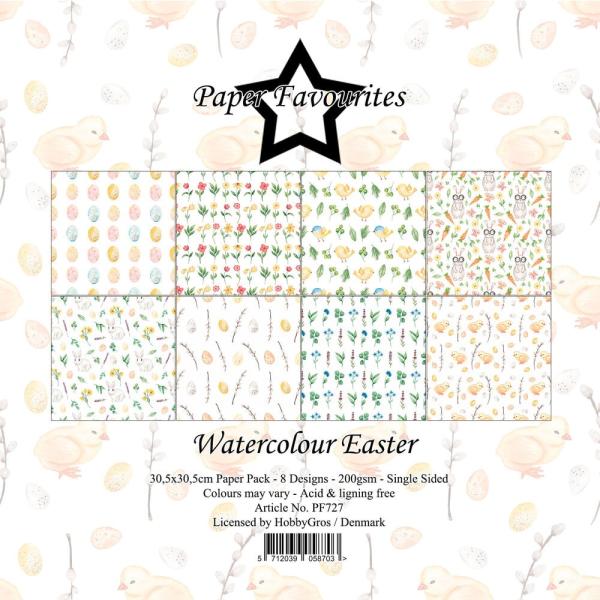 Paper Favourites - Designpapier "Watercolour Easter" Paper Pack 12x12 Inch 8 Bogen
