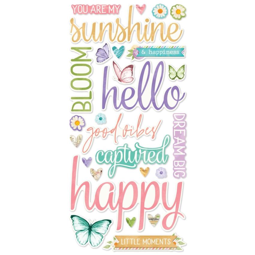 Simple Stories - Aufkleber "Vintage Flower Shoppe" Foam Sticker