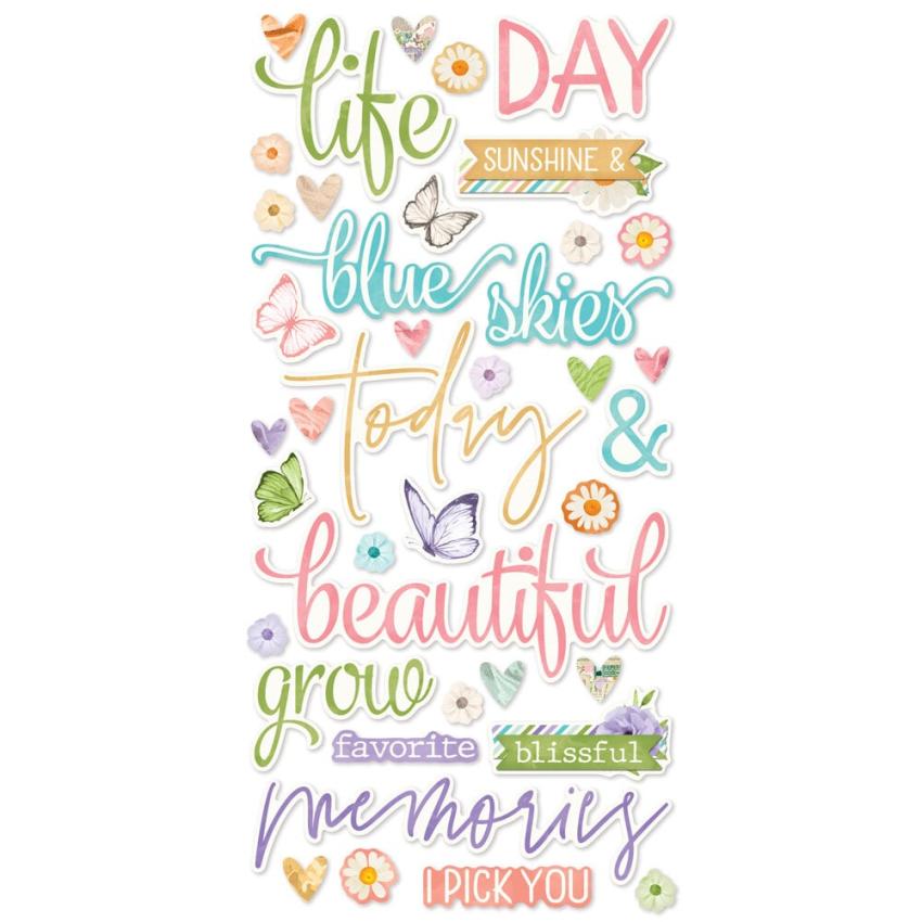 Simple Stories - Aufkleber "Vintage Flower Shoppe" Foam Sticker