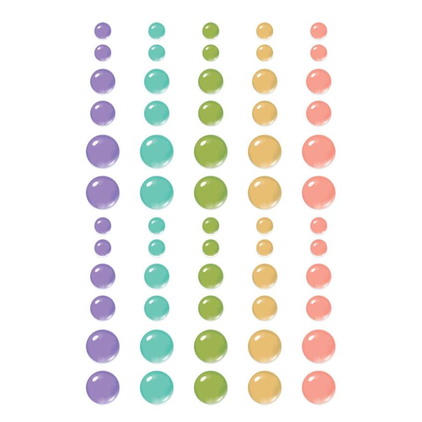 Simple Stories - Enamel Dots "Vintage Flower Shoppe" 60 Stück 
