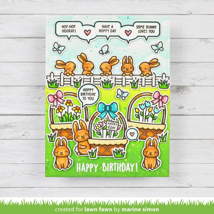 Lawn Fawn - Stempelset "Spring Basket Birthday" Clear Stamp Add-On
