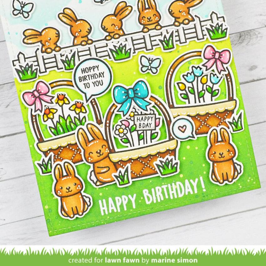 Lawn Fawn - Stempelset "Spring Basket Birthday" Clear Stamp Add-On