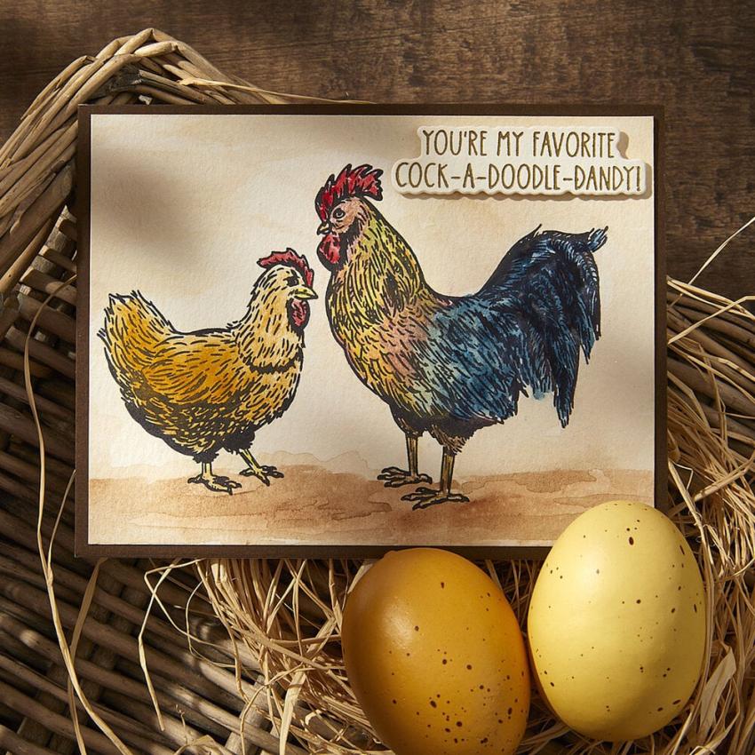 Spellbinders - Buchdrucktechnik "Feathered Friends" BetterPress Plate & Dies