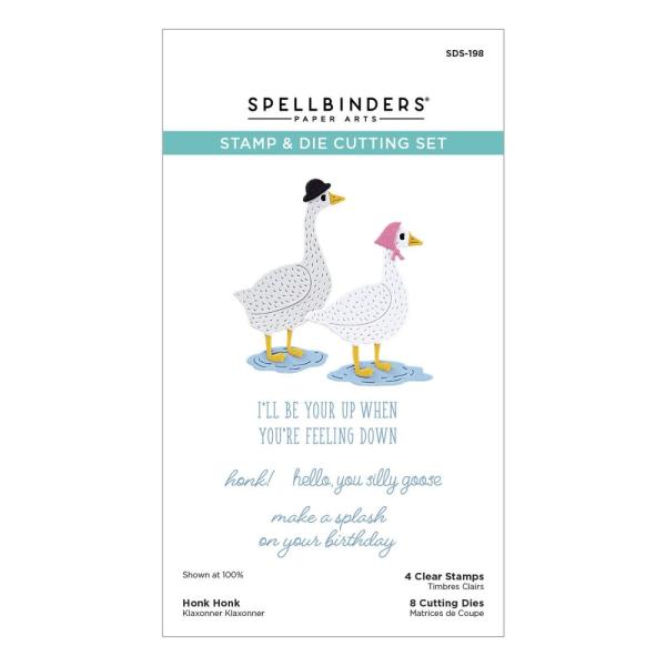 Spellbinders - Stempelset & Stanzschablone "Honk Honk" Clear Stamps & Dies
