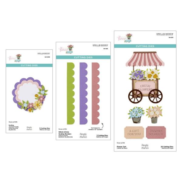 Spellbinders - Stanzschablone "Simple Vintage Flower Shoppe Bundle" Dies