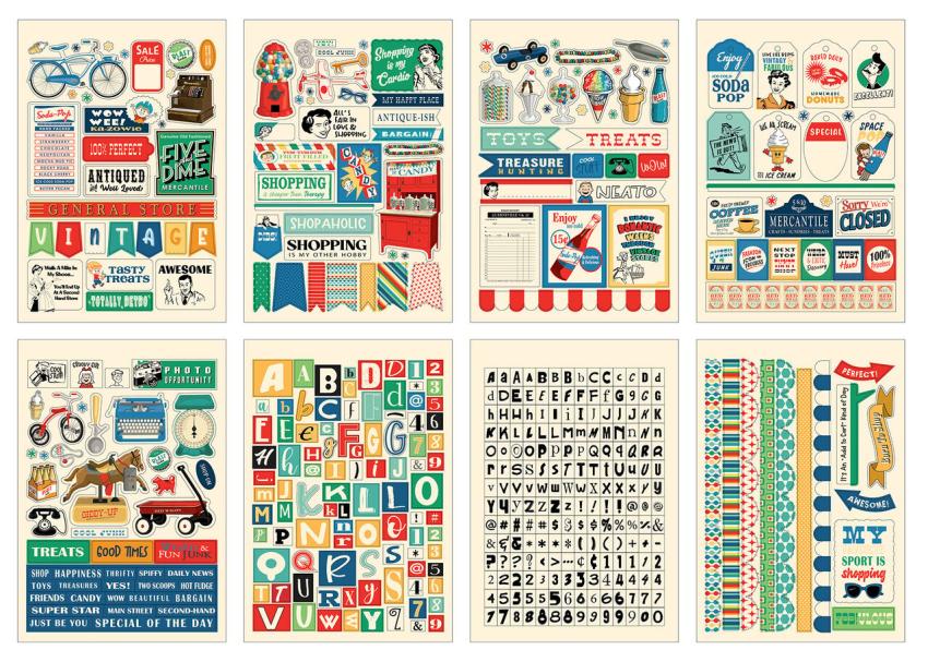 Carta Bella - Aufkleber "Mercantile" Sticker Book