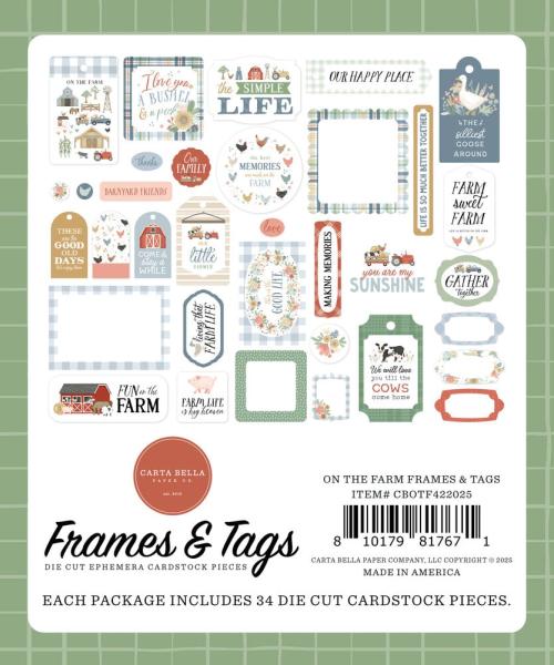 Carta Bella "On The Farm" Frames & Tags