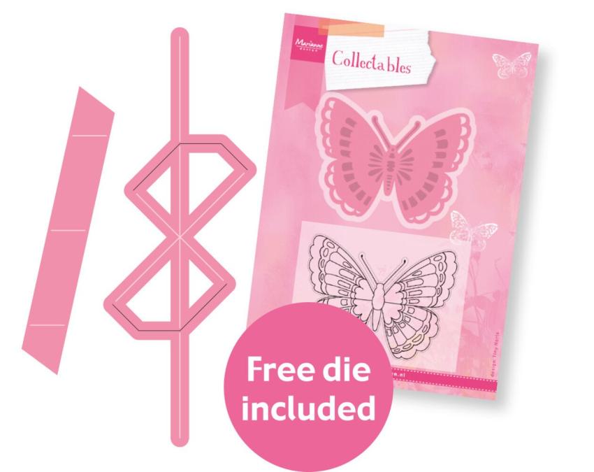 Marianne Design - Stempelset & Stanzschablone "Pop & Twist Butterfly" Collectables Stamp & Dies